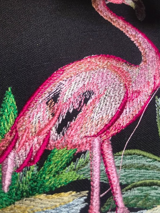 Flamingo Stickdatei Lücke
