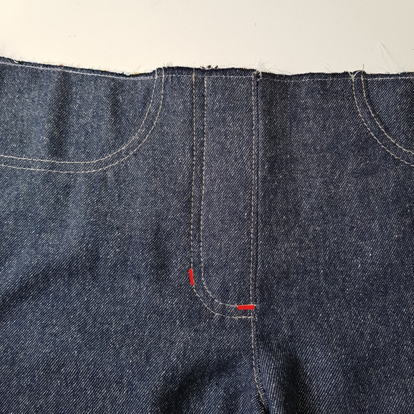 Jeans Reißverschluss Verriegelung nähen