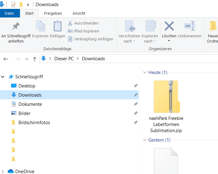 Windows Explorer Downloads