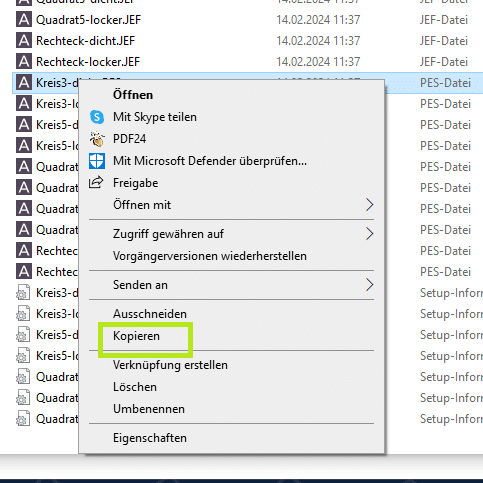 Windows explorer kopieren
